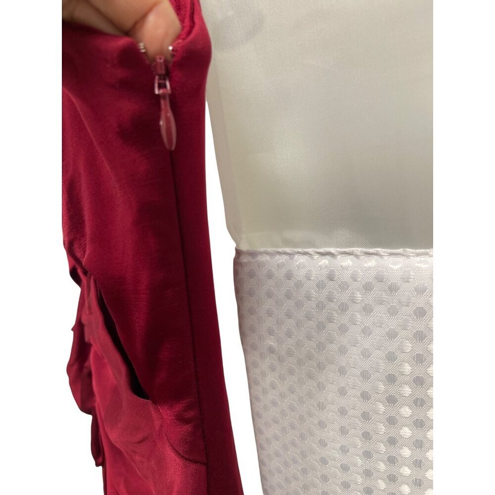 Cushnie Et Ochs $1495 Everly Off Shoulder Slinky Cutout Midi Dress Red Sz 8 NWT - Picture 7 of 10